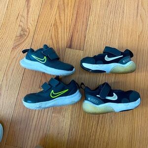 2 pairs of Nike toddler boys size 6 sneakers